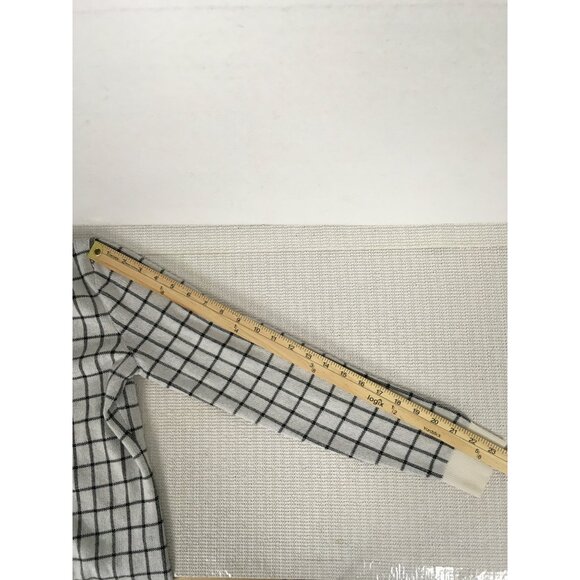 Ann Taylor Factory Womens Cardigan Sweater Size M Brown White Check Button Down - Picture 11 of 13